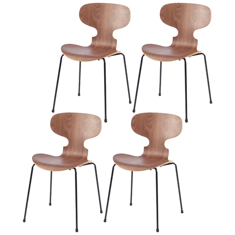 Chaises de salle à manger avec pieds en métal de Style industriel, chaises sans bras à dossier solide pour la maison