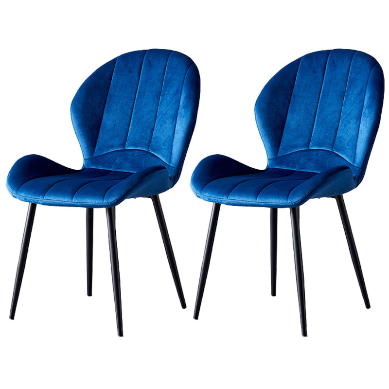 Chaise d'appoint scandinave à oreilles, chaise de salle à manger rembourrée en métal
