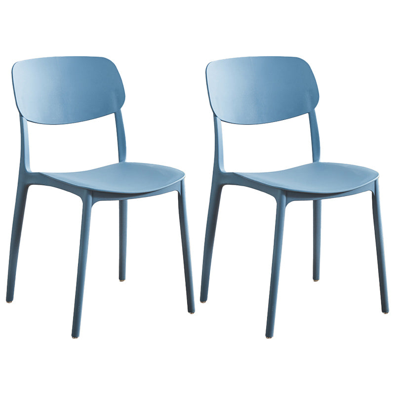 Home Scandinavian Side Chair Stackable Open Back Plastic Dining Room Chair
