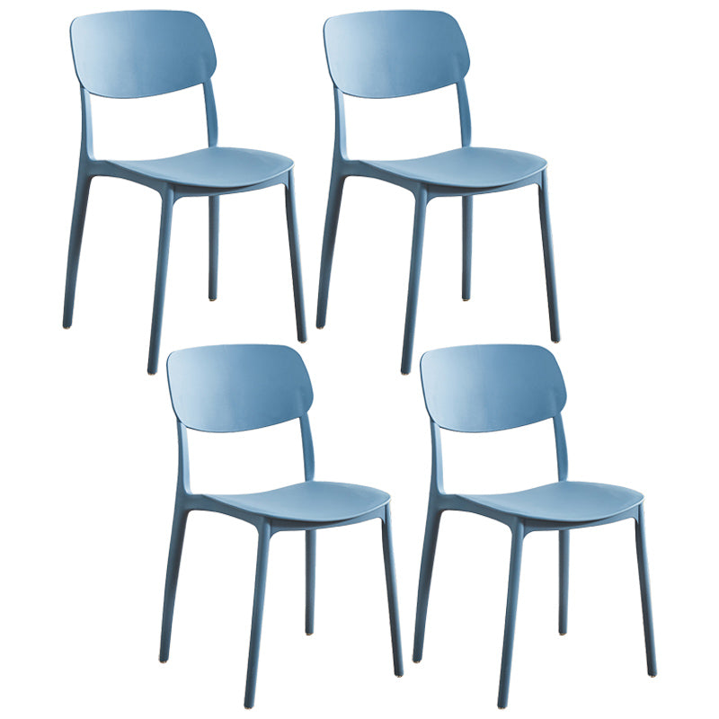 Home Scandinavian Side Chair Stackable Open Back Plastic Dining Room Chair