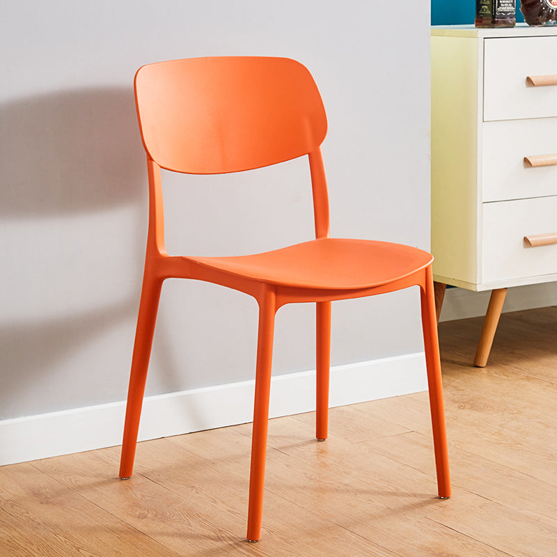 Home Scandinavian Side Chair Stackable Open Back Plastic Dining Room Chair