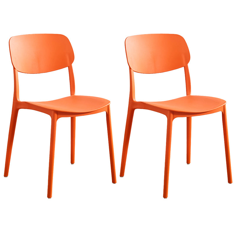 Home Scandinavian Side Chair Stackable Open Back Plastic Dining Room Chair