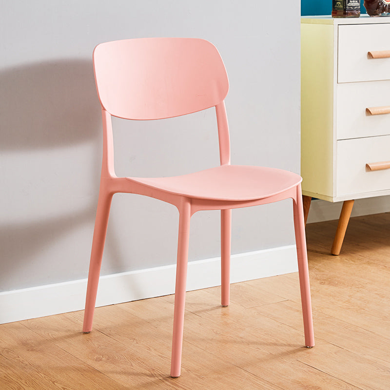 Home Scandinavian Side Chair Stackable Open Back Plastic Dining Room Chair