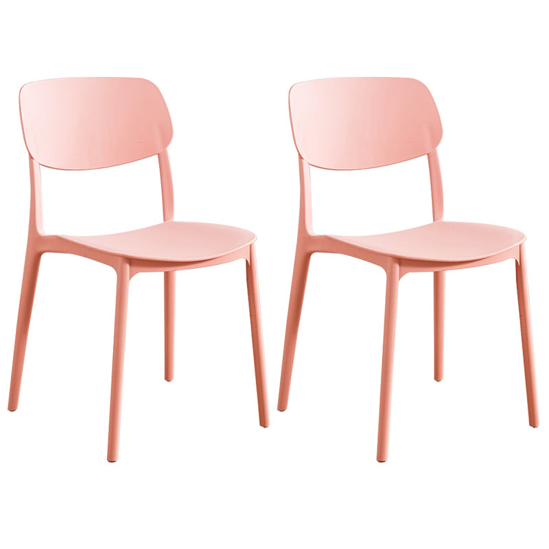 Home Scandinavian Side Chair Stackable Open Back Plastic Dining Room Chair