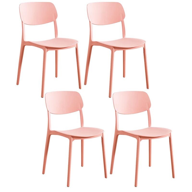 Home Scandinavian Side Chair Stackable Open Back Plastic Dining Room Chair