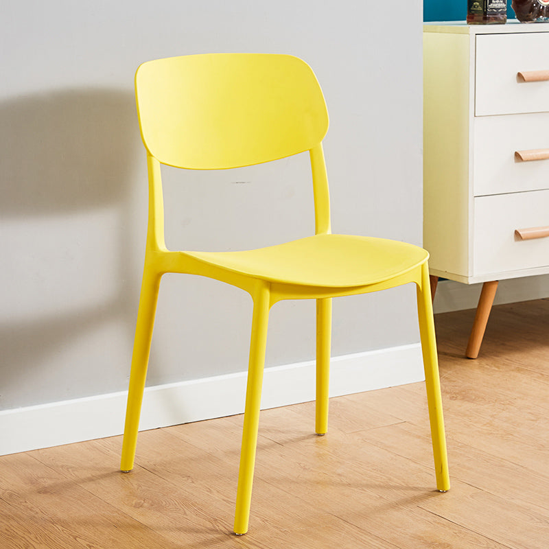 Home Scandinavian Side Chair Stackable Open Back Plastic Dining Room Chair