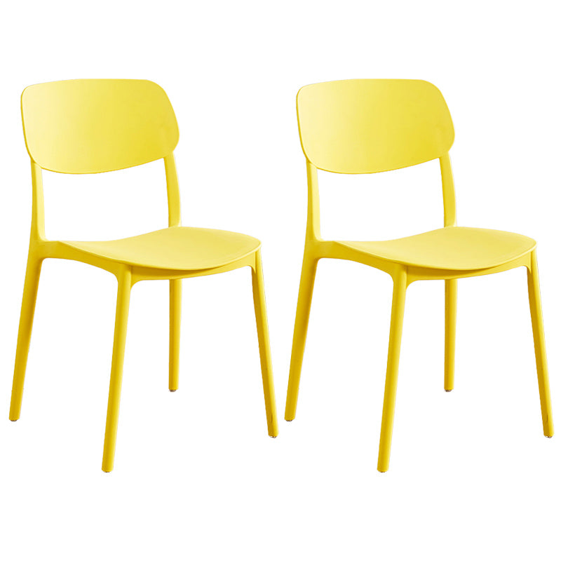 Home Scandinavian Side Chair Stackable Open Back Plastic Dining Room Chair