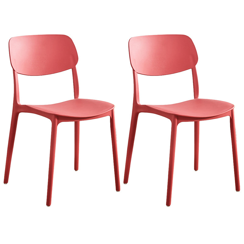 Home Scandinavian Side Chair Stackable Open Back Plastic Dining Room Chair