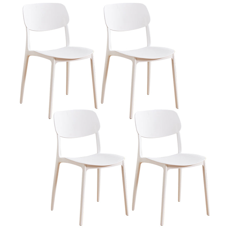 Home Scandinavian Side Chair Stackable Open Back Plastic Dining Room Chair