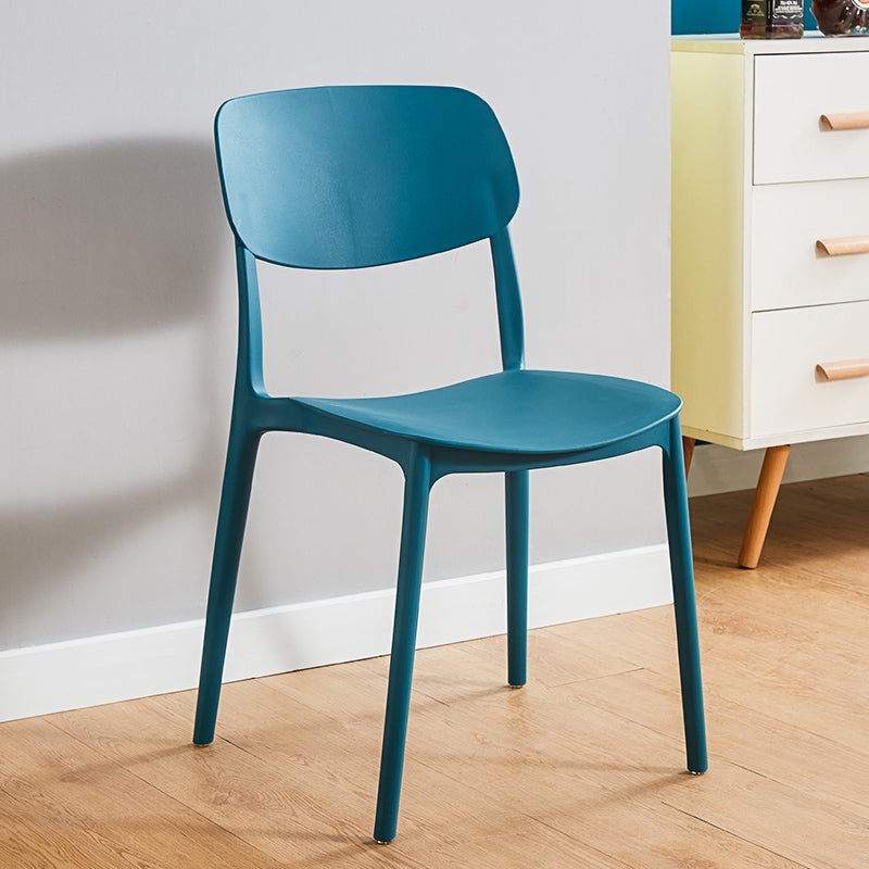 Home Scandinavian Side Chair Stackable Open Back Plastic Dining Room Chair