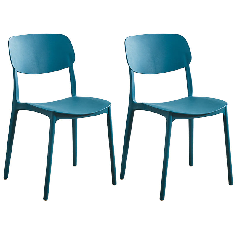 Home Scandinavian Side Chair Stackable Open Back Plastic Dining Room Chair