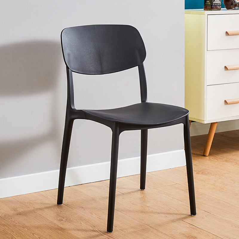 Home Scandinavian Side Chair Stackable Open Back Plastic Dining Room Chair