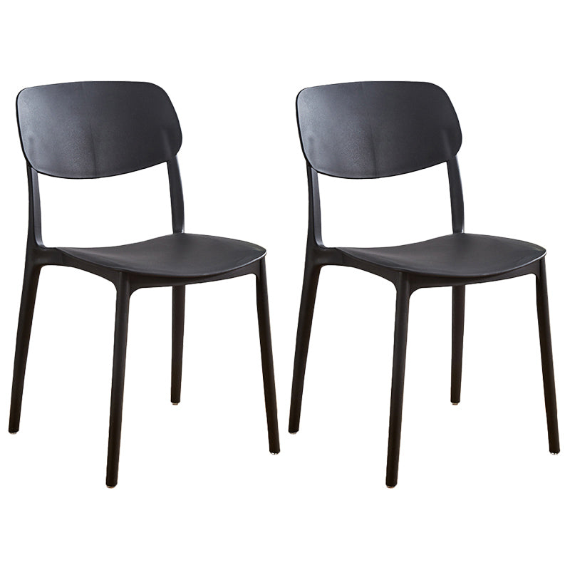 Home Scandinavian Side Chair Stackable Open Back Plastic Dining Room Chair