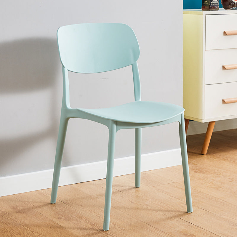 Home Scandinavian Side Chair Stackable Open Back Plastic Dining Room Chair