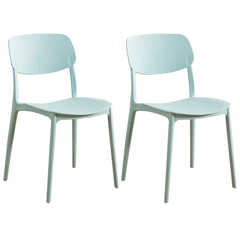 Home Scandinavian Side Chair Stackable Open Back Plastic Dining Room Chair