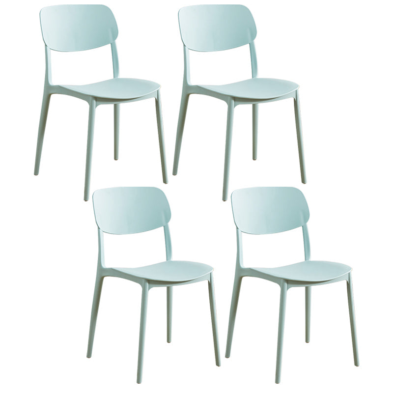Home Scandinavian Side Chair Stackable Open Back Plastic Dining Room Chair