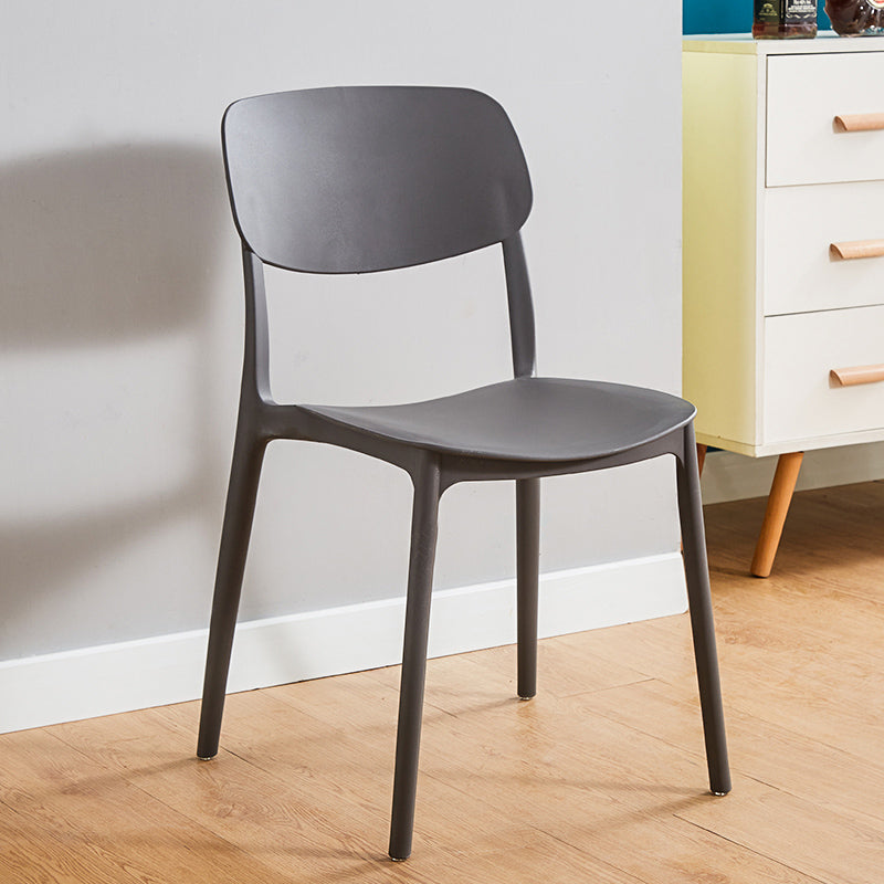 Home Scandinavian Side Chair Stackable Open Back Plastic Dining Room Chair