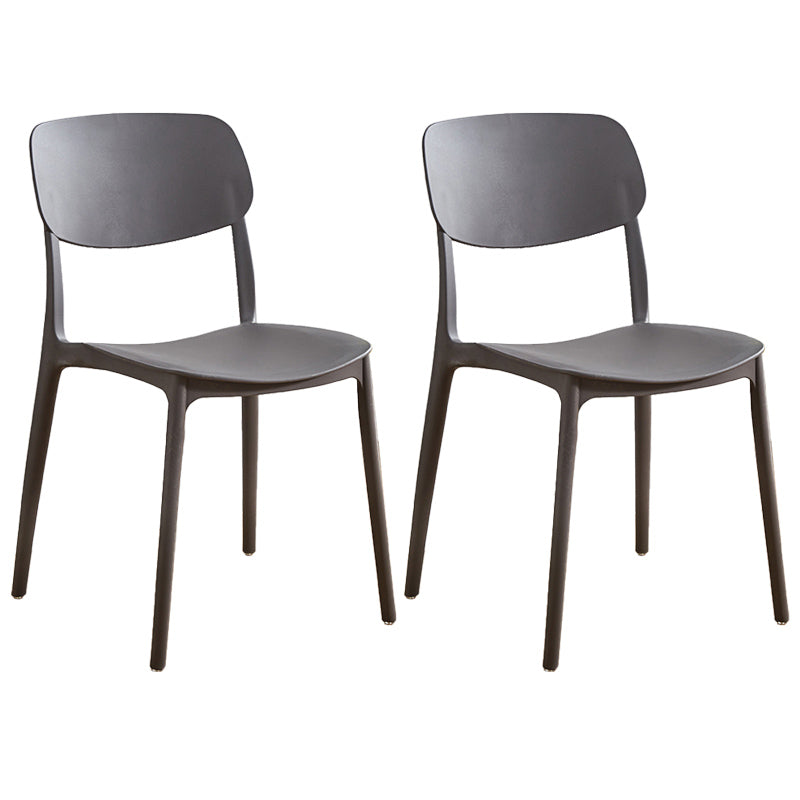 Home Scandinavian Side Chair Stackable Open Back Plastic Dining Room Chair
