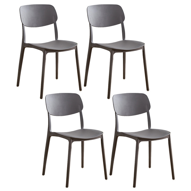 Home Scandinavian Side Chair Stackable Open Back Plastic Dining Room Chair