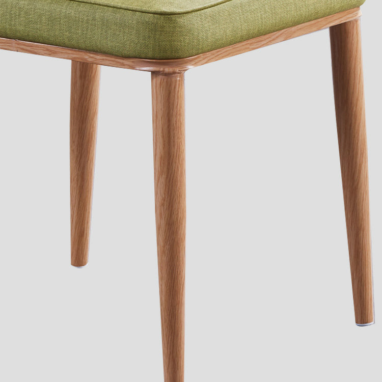 Chaise d'appoint de maison scandinave, chaise de salle à manger rembourrée en métal à dossier solide