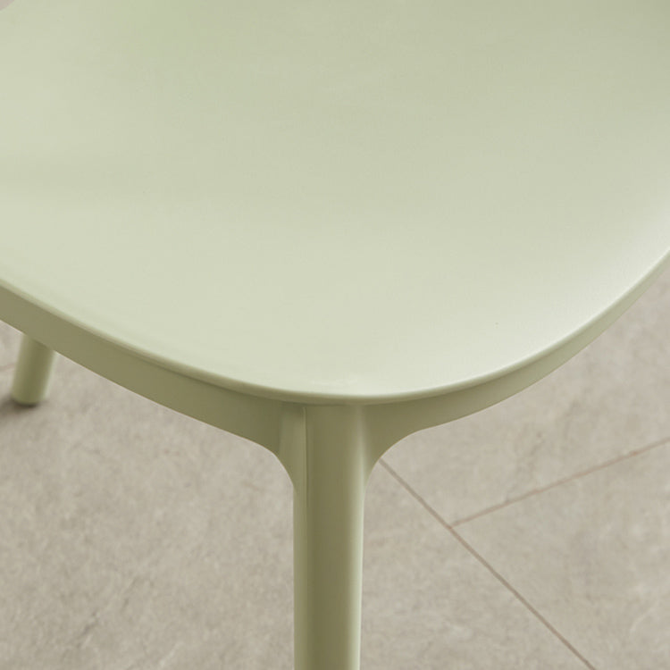 Scandinavian Plastic Armless Dining Chairs Indoor Stackable Side Chair