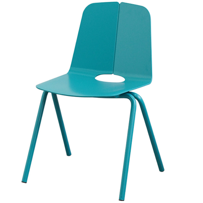 Contemporary Style Dining Room Arm Chair Metal Stackable Chair for Kitchen