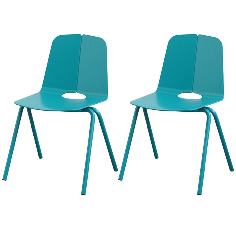 Contemporary Style Dining Room Arm Chair Metal Stackable Chair for Kitchen