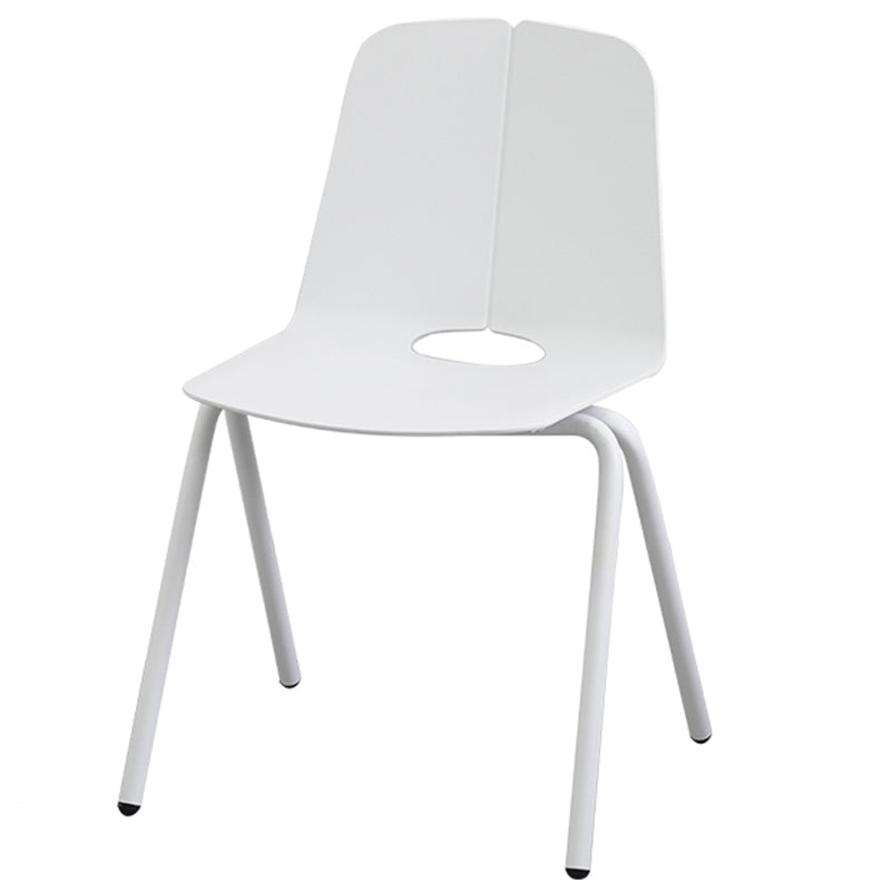 Contemporary Style Dining Room Arm Chair Metal Stackable Chair for Kitchen