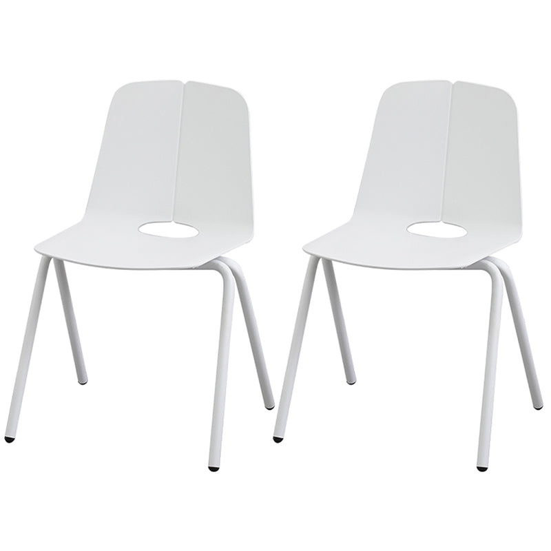 Contemporary Style Dining Room Arm Chair Metal Stackable Chair for Kitchen