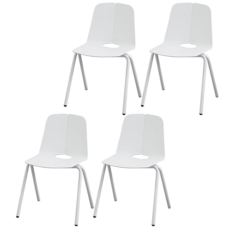 Contemporary Style Dining Room Arm Chair Metal Stackable Chair for Kitchen