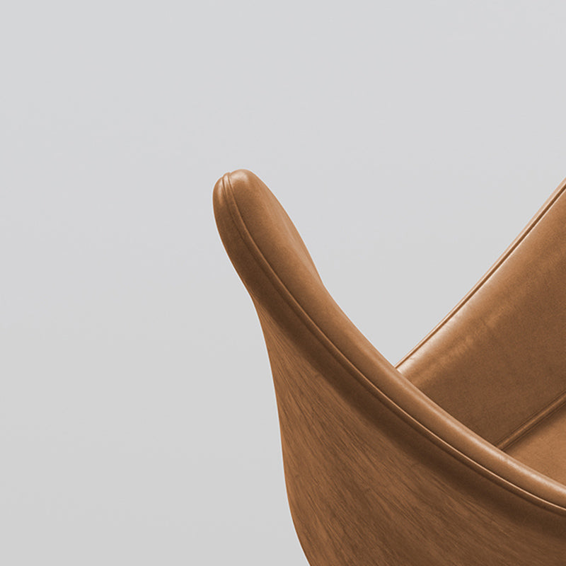 Leather Contemporary Restaurant Side Chair Parsons Matte Finish Dining Chair with Black Legs
