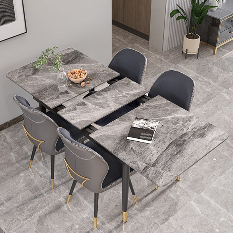 Scandinavian Style Wingback Side Chair Leather Dining Armless Chairs for Kitchen