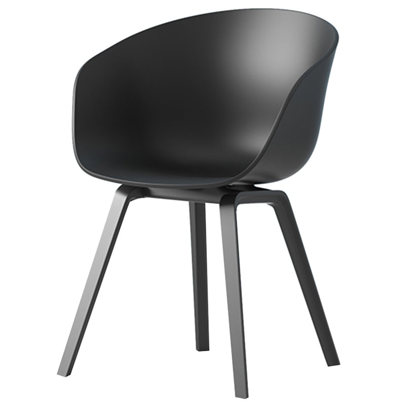 Contemporary Style Dining Room Chairs Kitchen Arm Chairs with Wooden Legs
