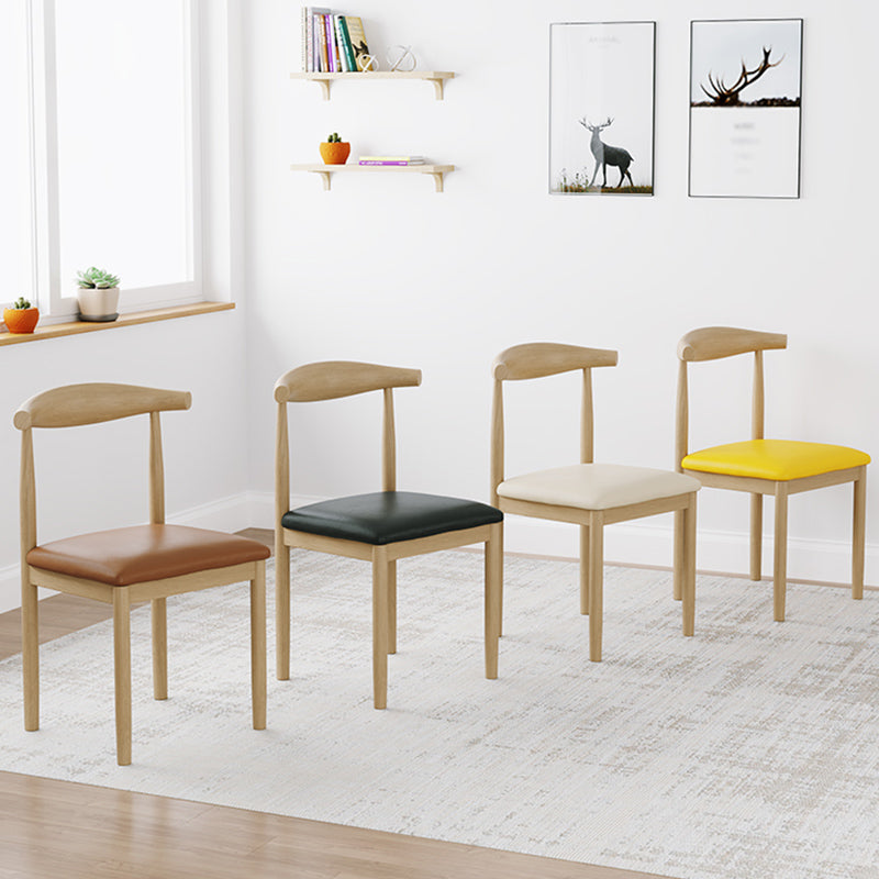 Contemporary Style Metal Chair Set Open Back Side Kitchen Dining Rooms Chair