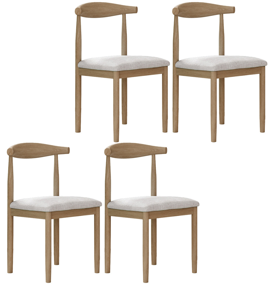Contemporary Style Metal Chair Set Open Back Side Kitchen Dining Rooms Chair