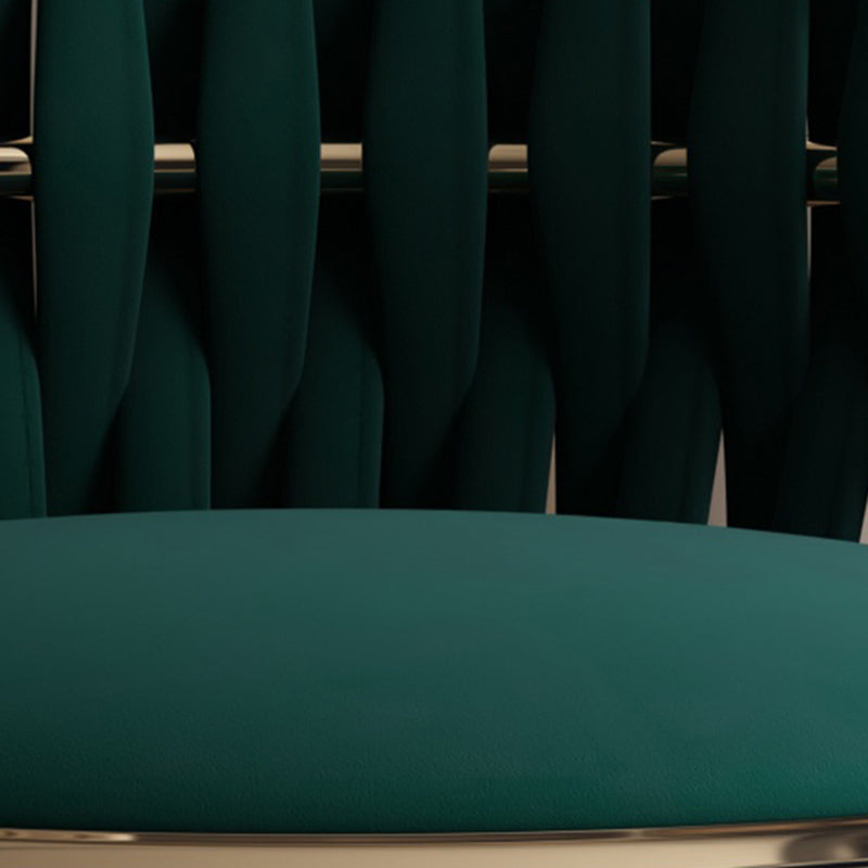 Contemporary Metal Dining Room Armchairs Upholstered Side Chairs for Home Use