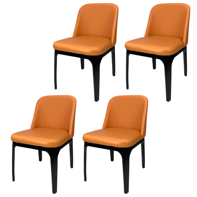 Industrial Restaurant Upholstered Side Chair Matte Finish Parsons Dining Chair