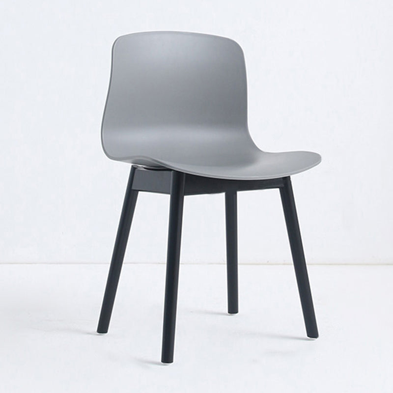 Contemporary Style Dining Armless Chair Wooden Dining Side Chair for Kitchen