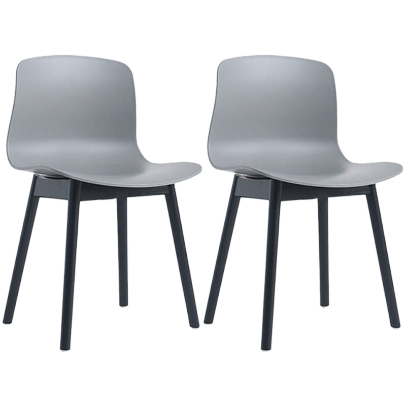 Contemporary Style Dining Armless Chair Wooden Dining Side Chair for Kitchen