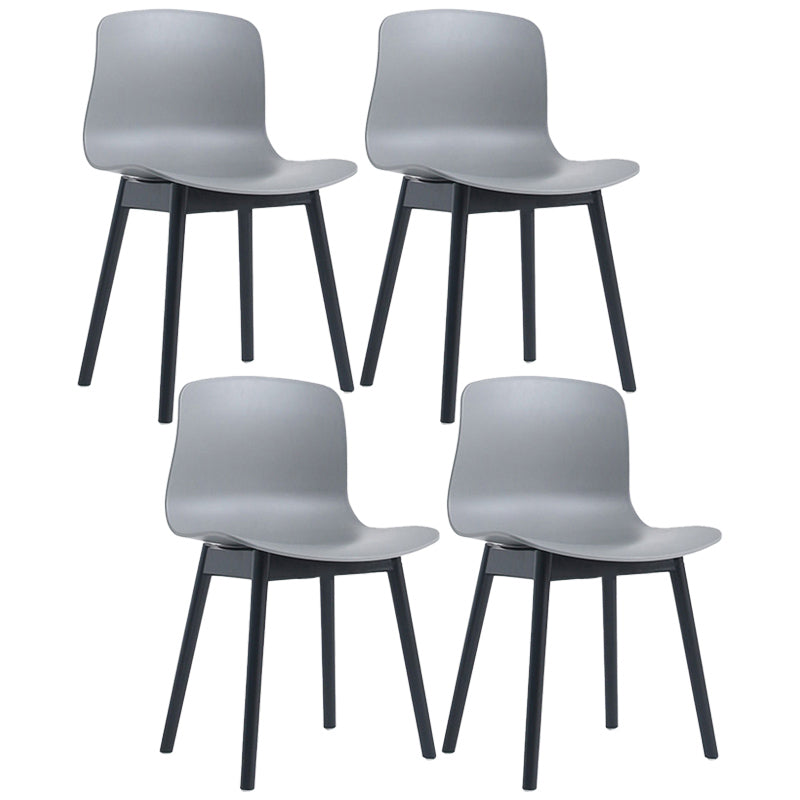 Contemporary Style Dining Armless Chair Wooden Dining Side Chair for Kitchen