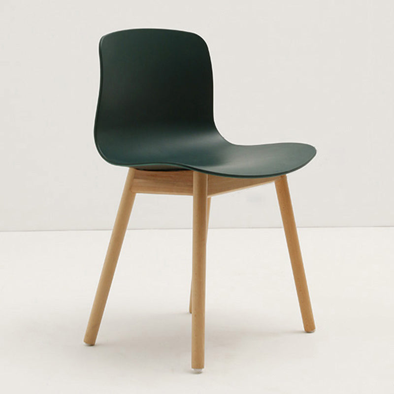 Contemporary Style Dining Armless Chair Wooden Dining Side Chair for Kitchen