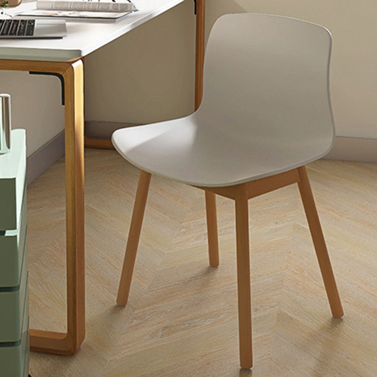 Contemporary Style Dining Armless Chair Wooden Dining Side Chair for Kitchen