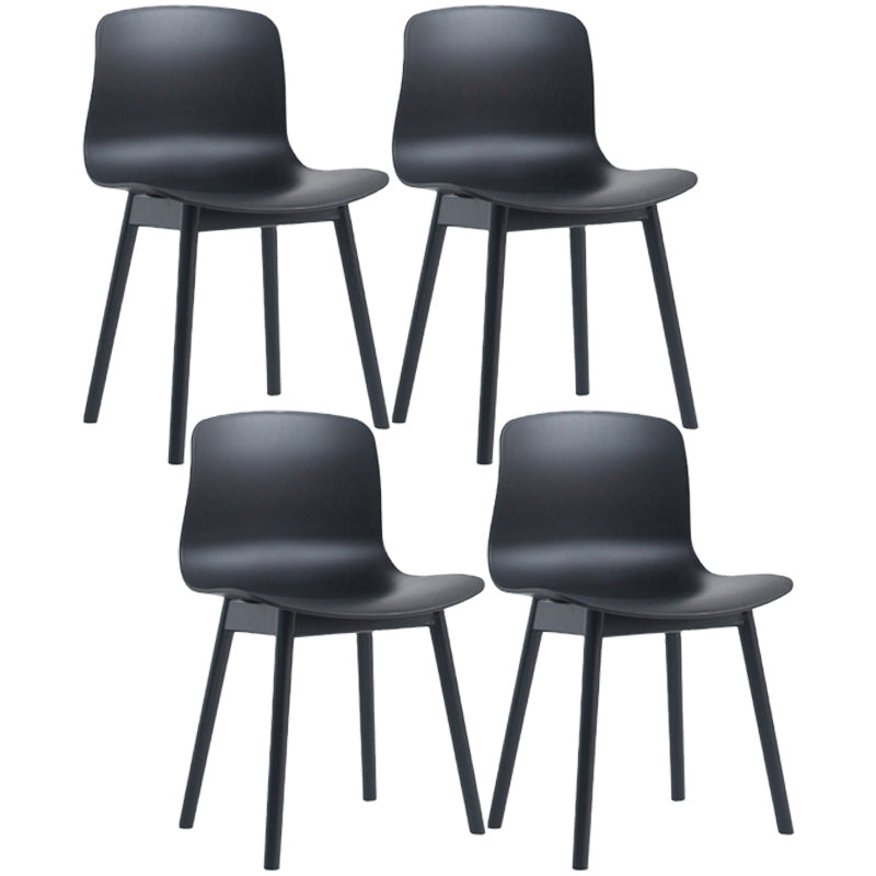 Contemporary Style Dining Armless Chair Wooden Dining Side Chair for Kitchen