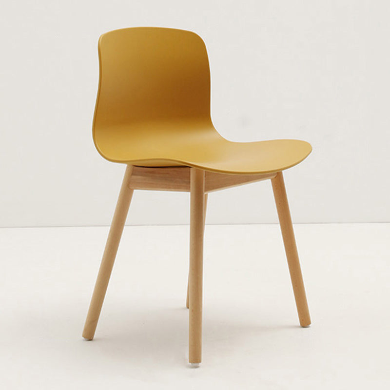 Contemporary Style Dining Armless Chair Wooden Dining Side Chair for Kitchen