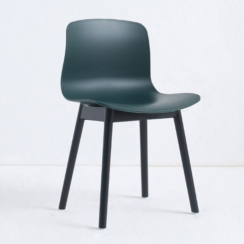 Contemporary Style Dining Armless Chair Wooden Dining Side Chair for Kitchen