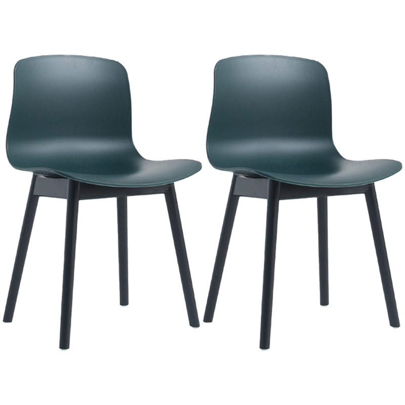 Contemporary Style Dining Armless Chair Wooden Dining Side Chair for Kitchen