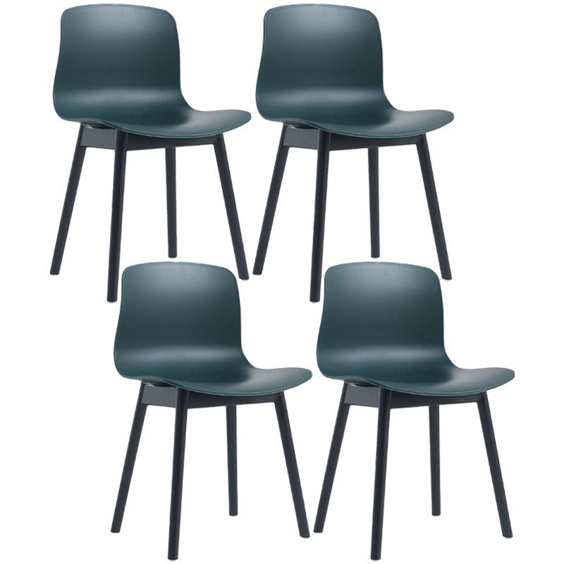 Contemporary Style Dining Armless Chair Wooden Dining Side Chair for Kitchen