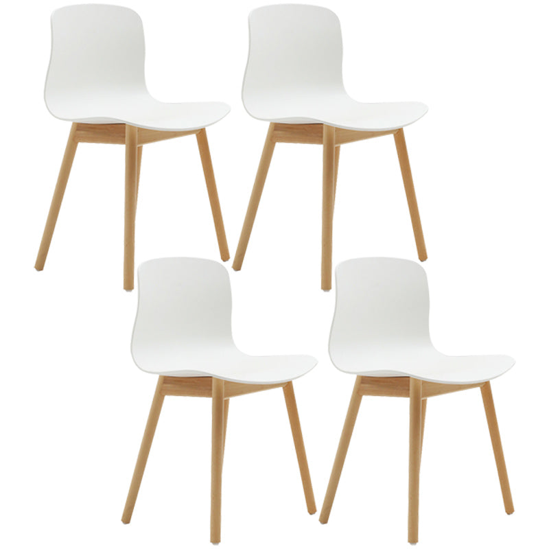 Contemporary Style Dining Armless Chair Wooden Dining Side Chair for Kitchen