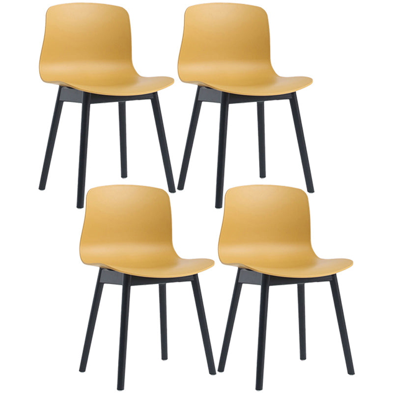 Contemporary Style Dining Armless Chair Wooden Dining Side Chair for Kitchen