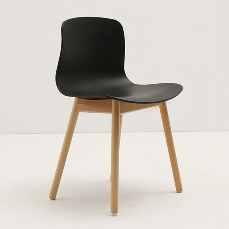 Contemporary Style Dining Armless Chair Wooden Dining Side Chair for Kitchen